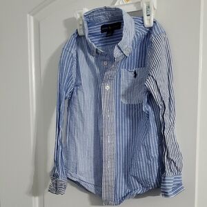 Ralph Lauren Men's Blue Striped Shirt